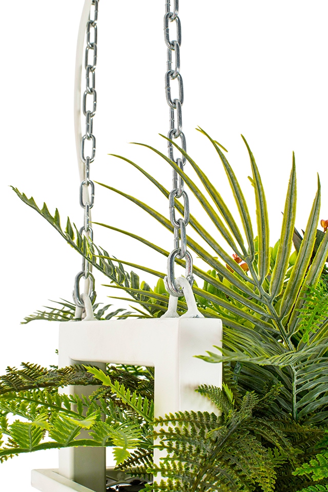 Lampa wisząca / kwietnik SEMIRA 180 INDUSTRIAL biała - obrazek 5