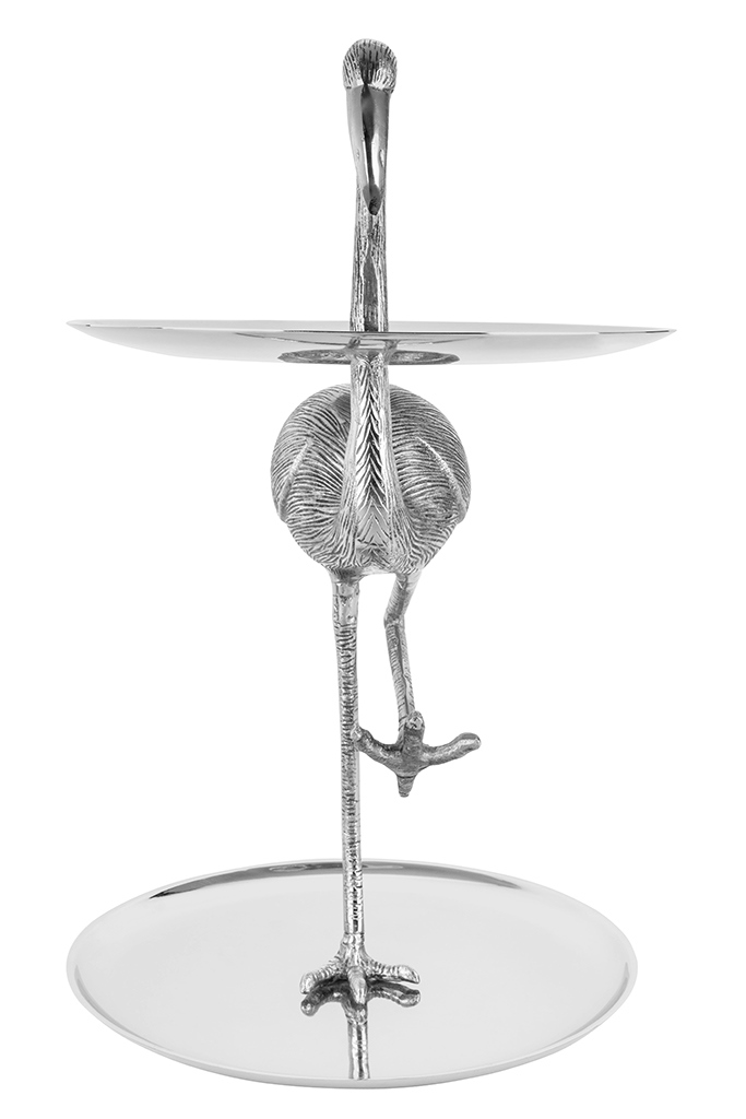 KARE patera / etażerka FLAMINGO srebrna - obrazek 3