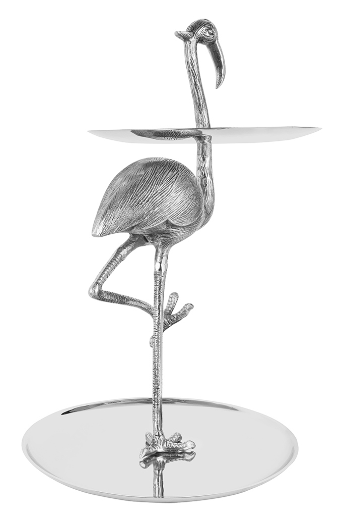 KARE patera / etażerka FLAMINGO srebrna - obrazek 4