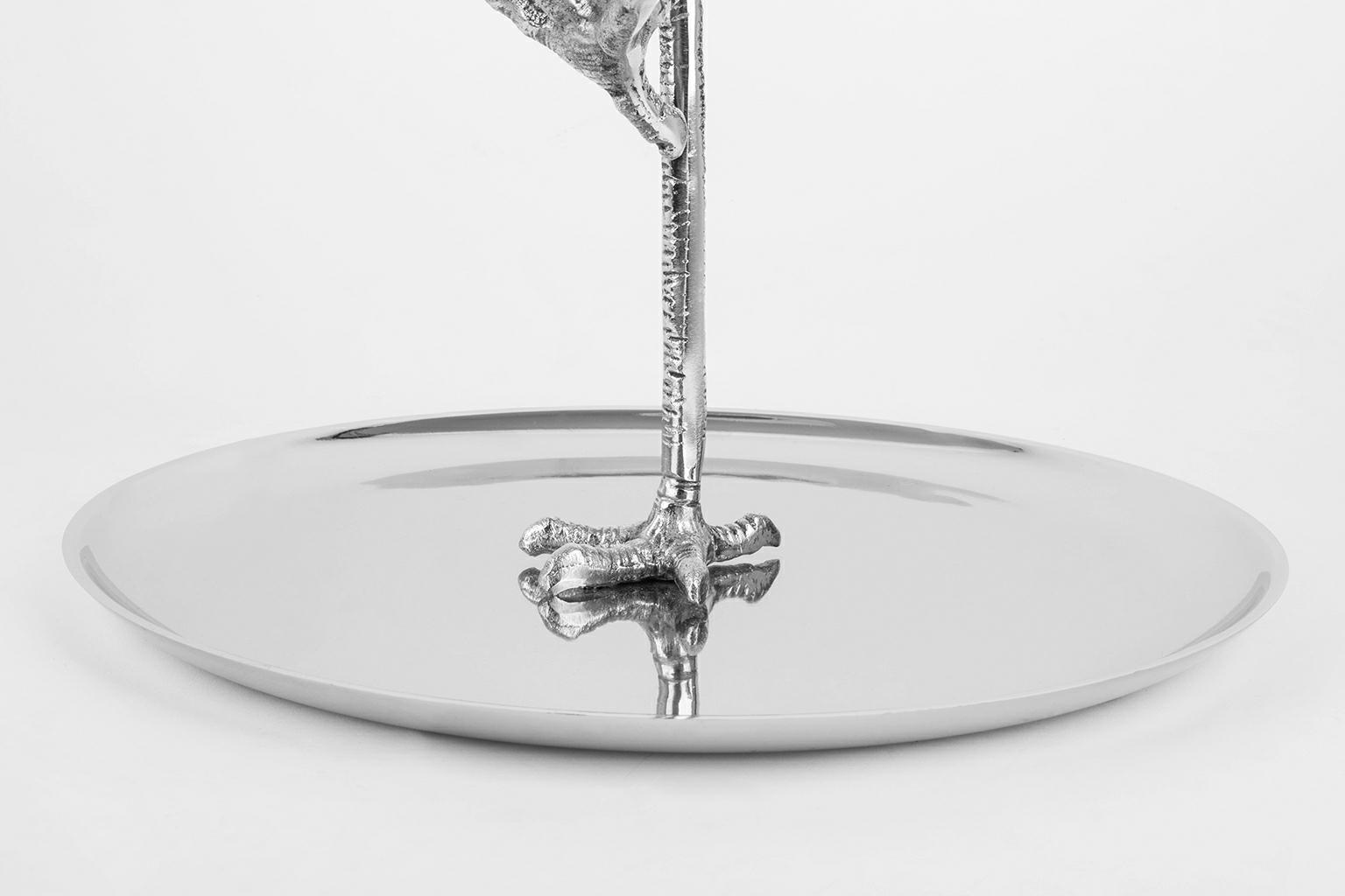 KARE patera / etażerka FLAMINGO srebrna - obrazek 6