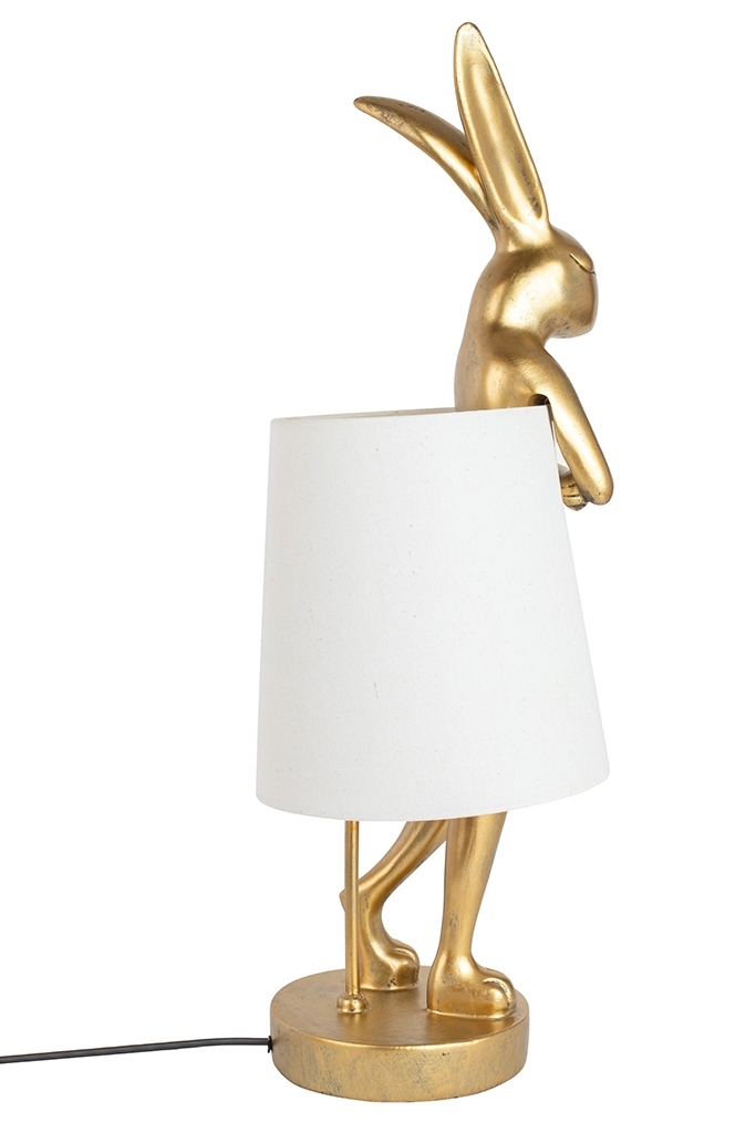 KARE lampa stołowa RABBIT 88 cm biała / złota - obrazek 6