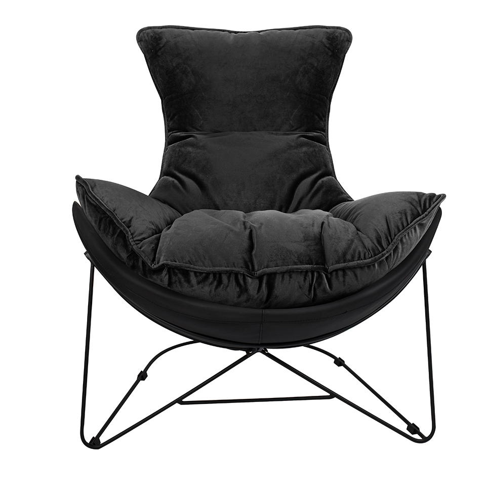 Fotel OTILIA STAND VELVET czarny - obrazek 3