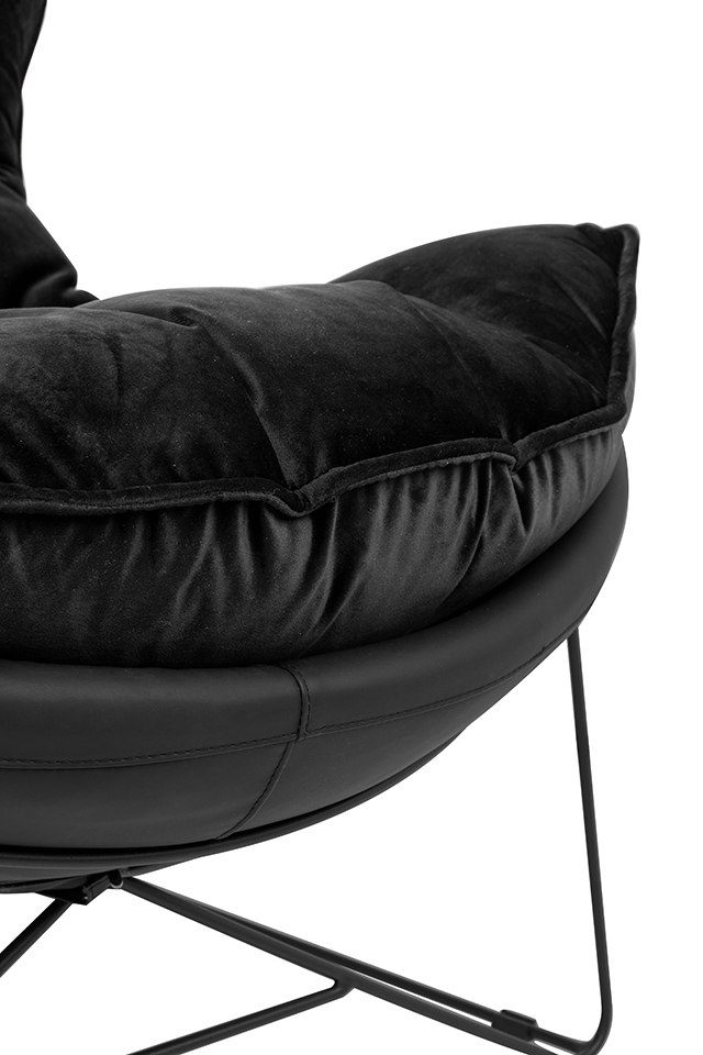 Fotel OTILIA STAND VELVET czarny - obrazek 9