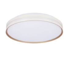 MONTANA LAMPA SUFITOWA PLAFON BIAŁY+ZŁOTY 24W LED 40 CM KLOSZ BIAŁY