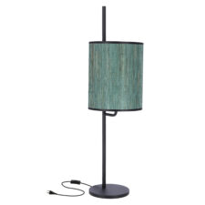 BENDI LAMPA STOŁOWA CZARNY 1X40W E27 ABAŻUR ZIELONY