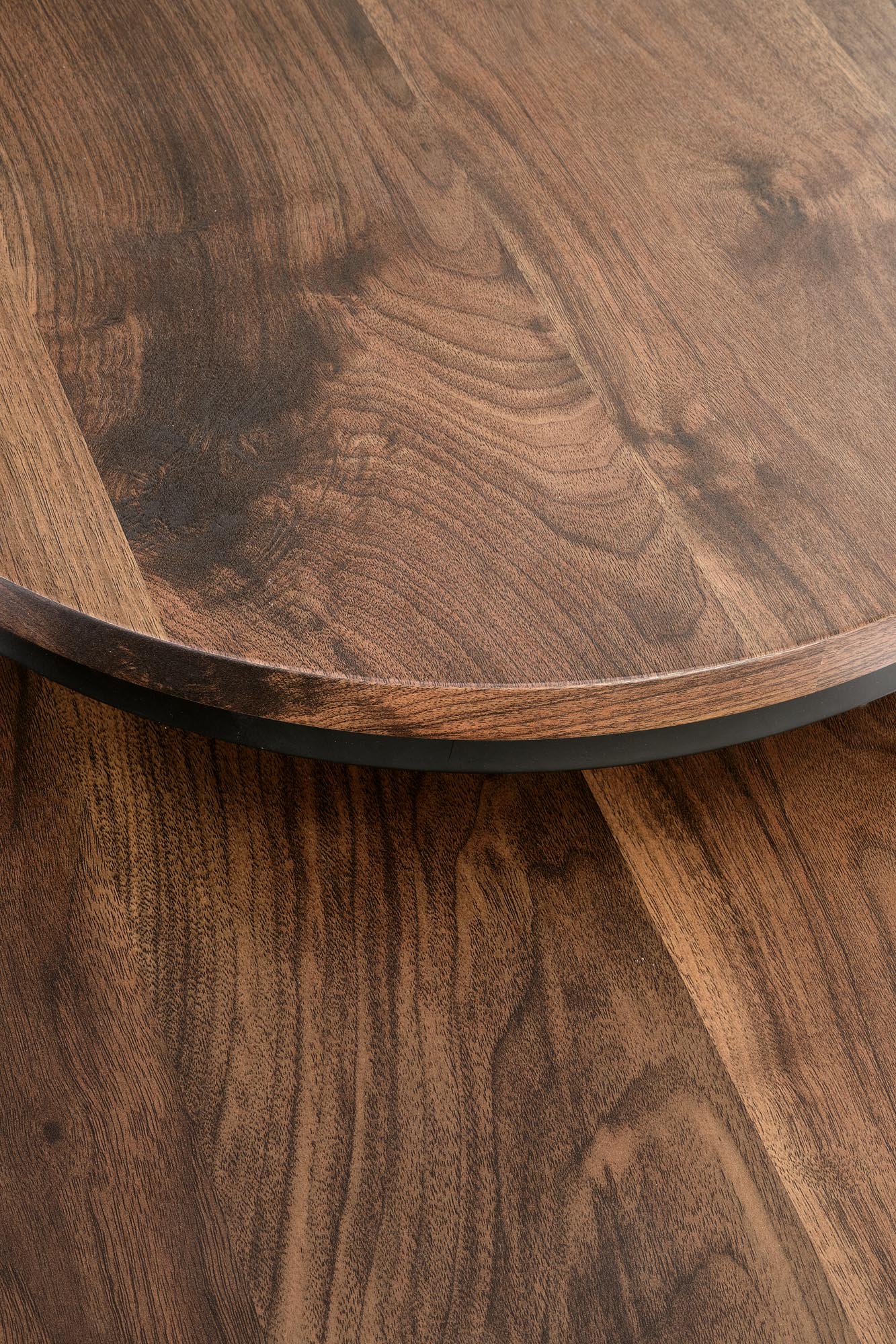 OREO zestaw dwóch ław orzechowy / czarny - obrazek 6