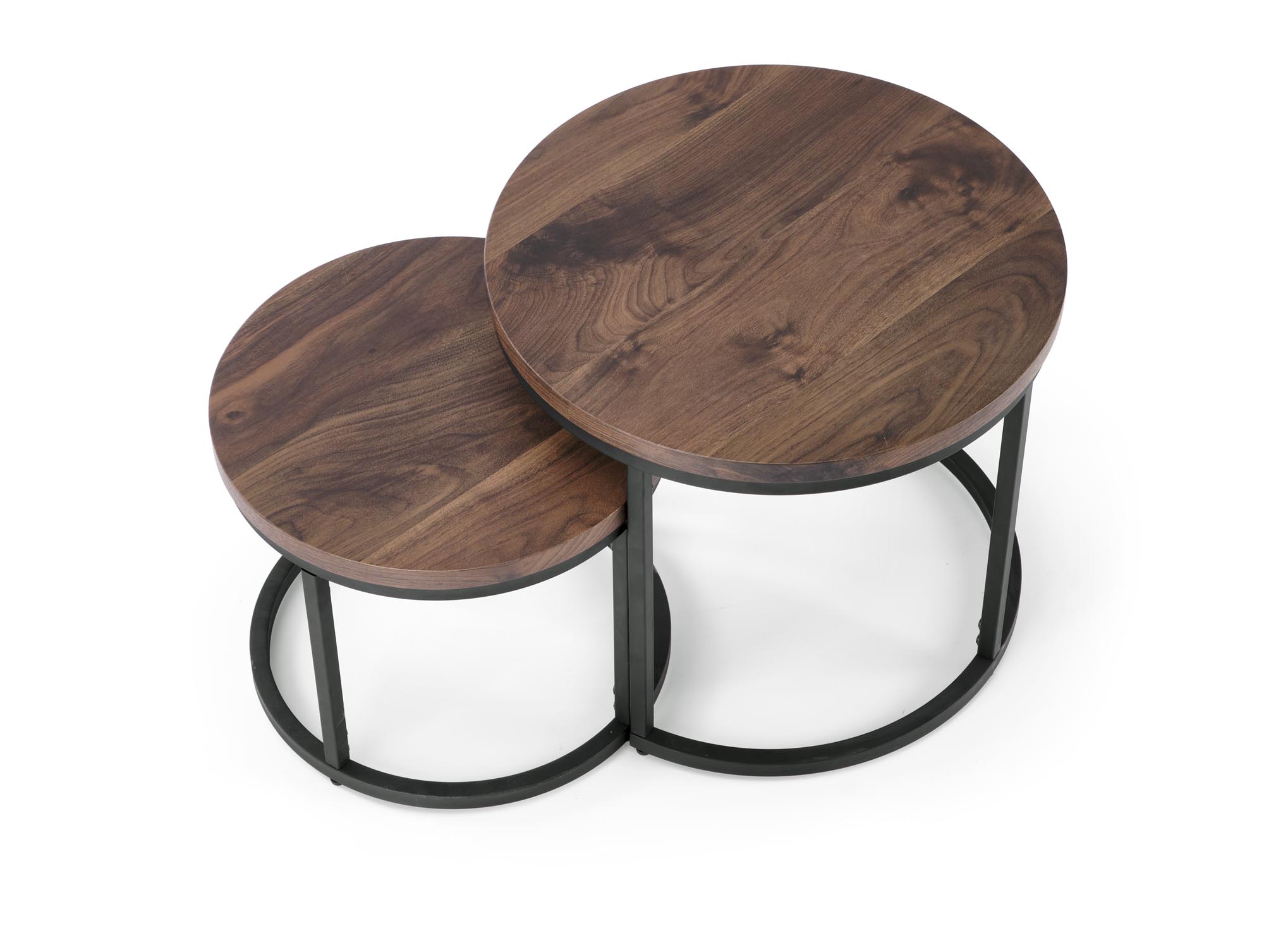 OREO zestaw dwóch ław orzechowy / czarny - obrazek 10