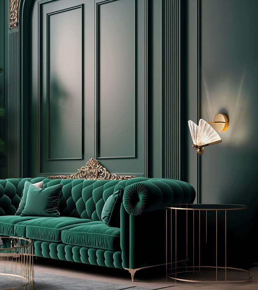 MOOSEE lampa ścienna BUTTERFLY S złota - obrazek 9