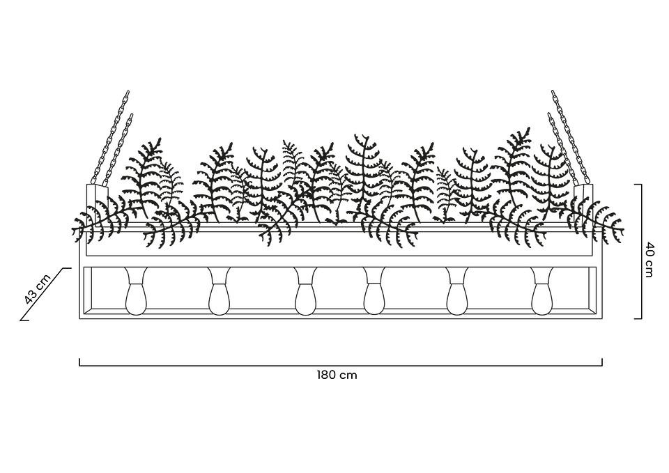 Lampa wisząca / kwietnik SEMIRA 180 INDUSTRIAL biała - obrazek 11