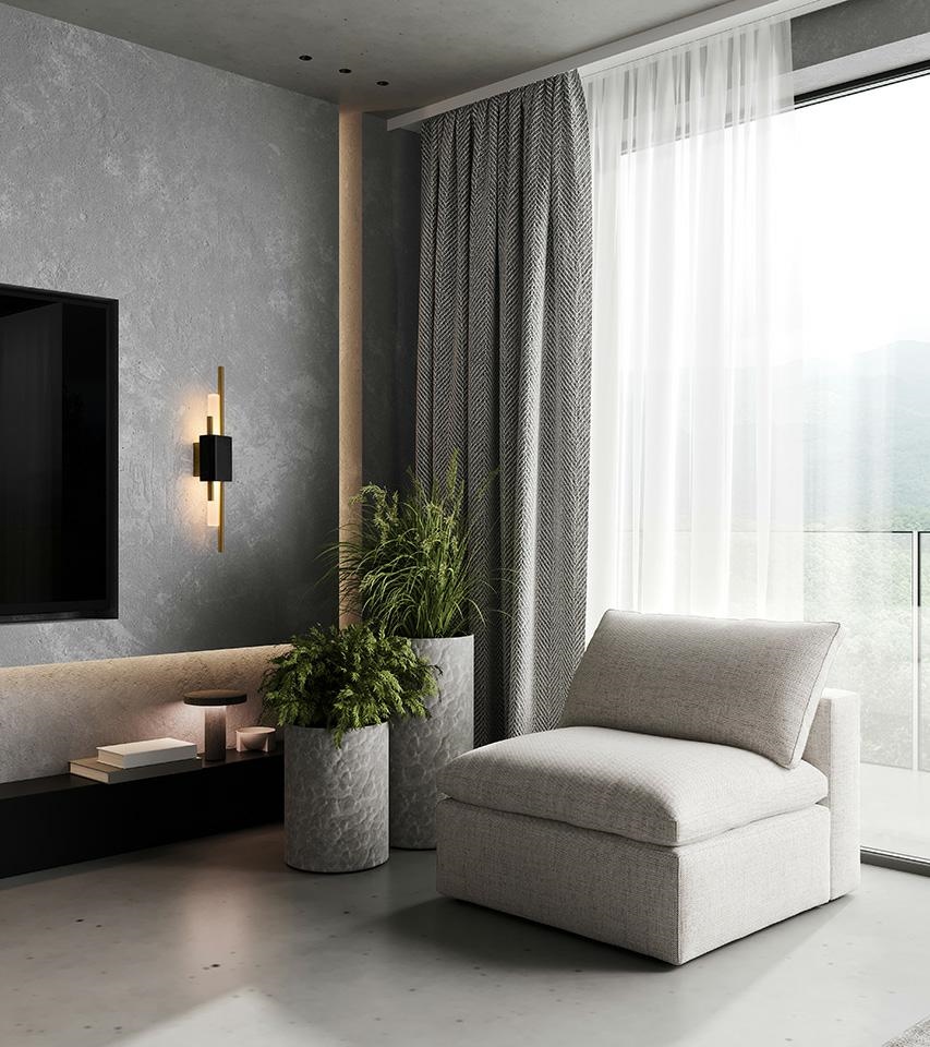 MOOSEE lampa ścienna EVANS czarna / złota - obrazek 6