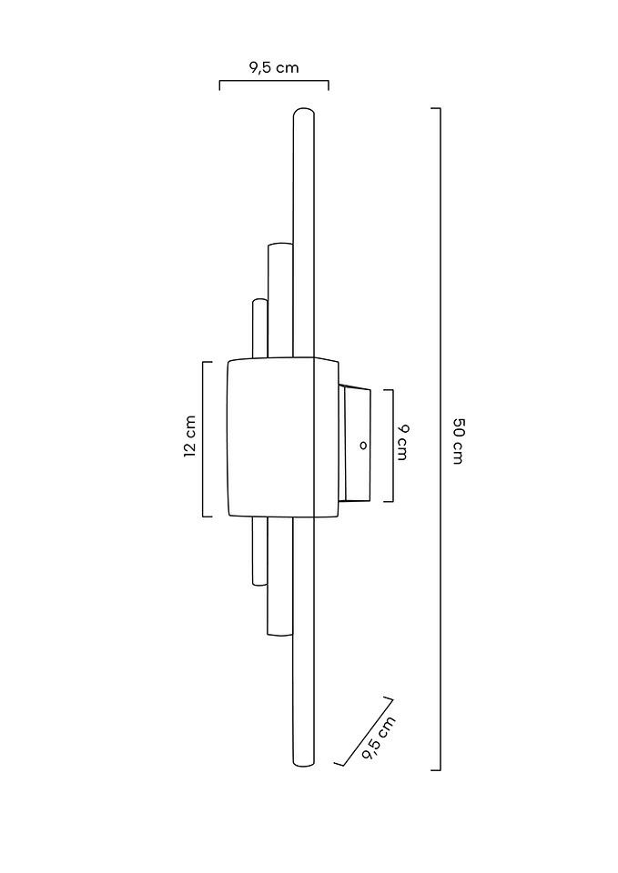 MOOSEE lampa ścienna EVANS czarna / złota - obrazek 7