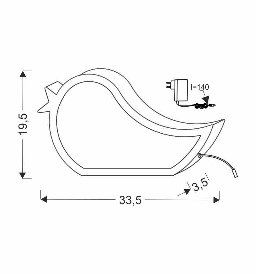 BIRD LAMPA STOŁOWA 12W LED 3000K IQ KIDS NIEBIESKI - obrazek 4