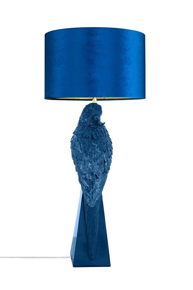 KARE lampa stołowa PARROT 84 cm niebieska - obrazek 4