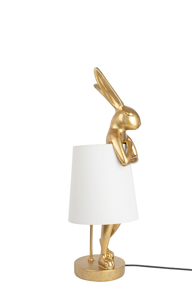 KARE lampa stołowa RABBIT 50 cm złota / biała - obrazek 5
