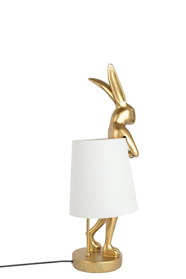 KARE lampa stołowa RABBIT 50 cm złota / biała - obrazek 6