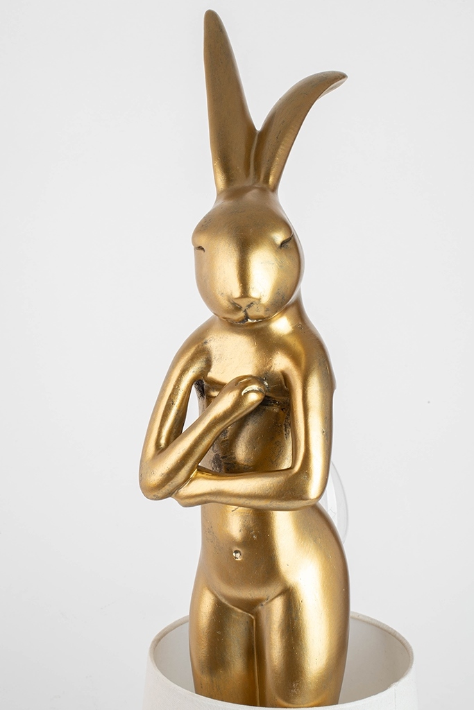 KARE lampa stołowa RABBIT 50 cm złota / biała - obrazek 9