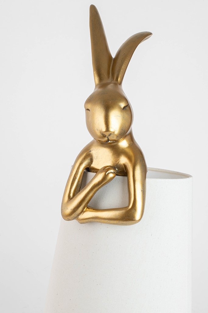 KARE lampa stołowa RABBIT 50 cm złota / biała - obrazek 10
