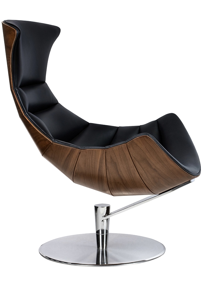 Fotel HOMMER z podnóżkiem czarny - obrazek 4