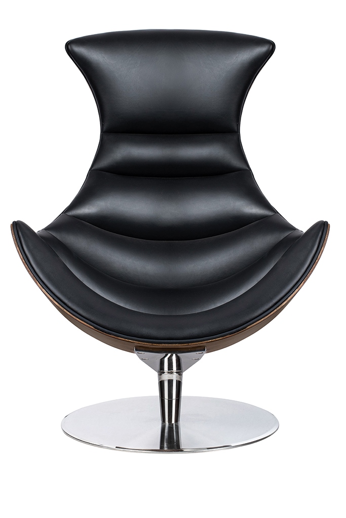 Fotel HOMMER z podnóżkiem czarny - obrazek 7