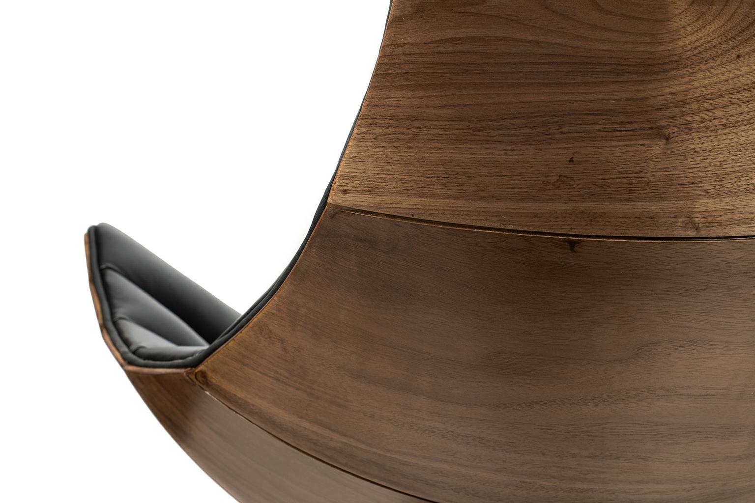 Fotel HOMMER z podnóżkiem czarny - obrazek 12