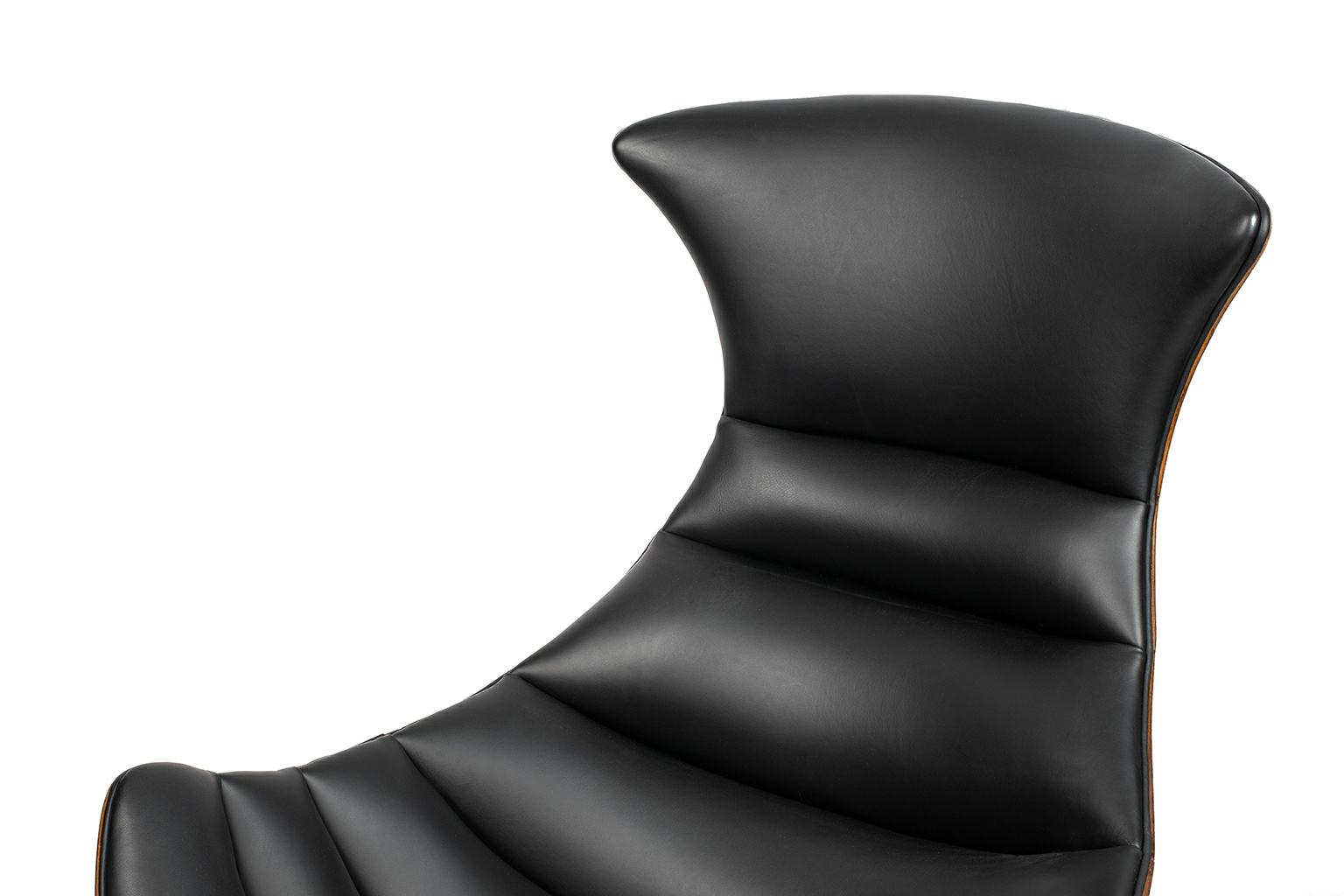 Fotel HOMMER z podnóżkiem czarny - obrazek 13