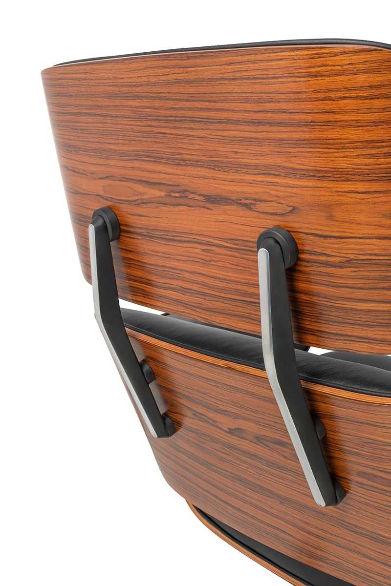 Fotel LOUNGE HM czarny / róża z podnóżkiem - obrazek 11