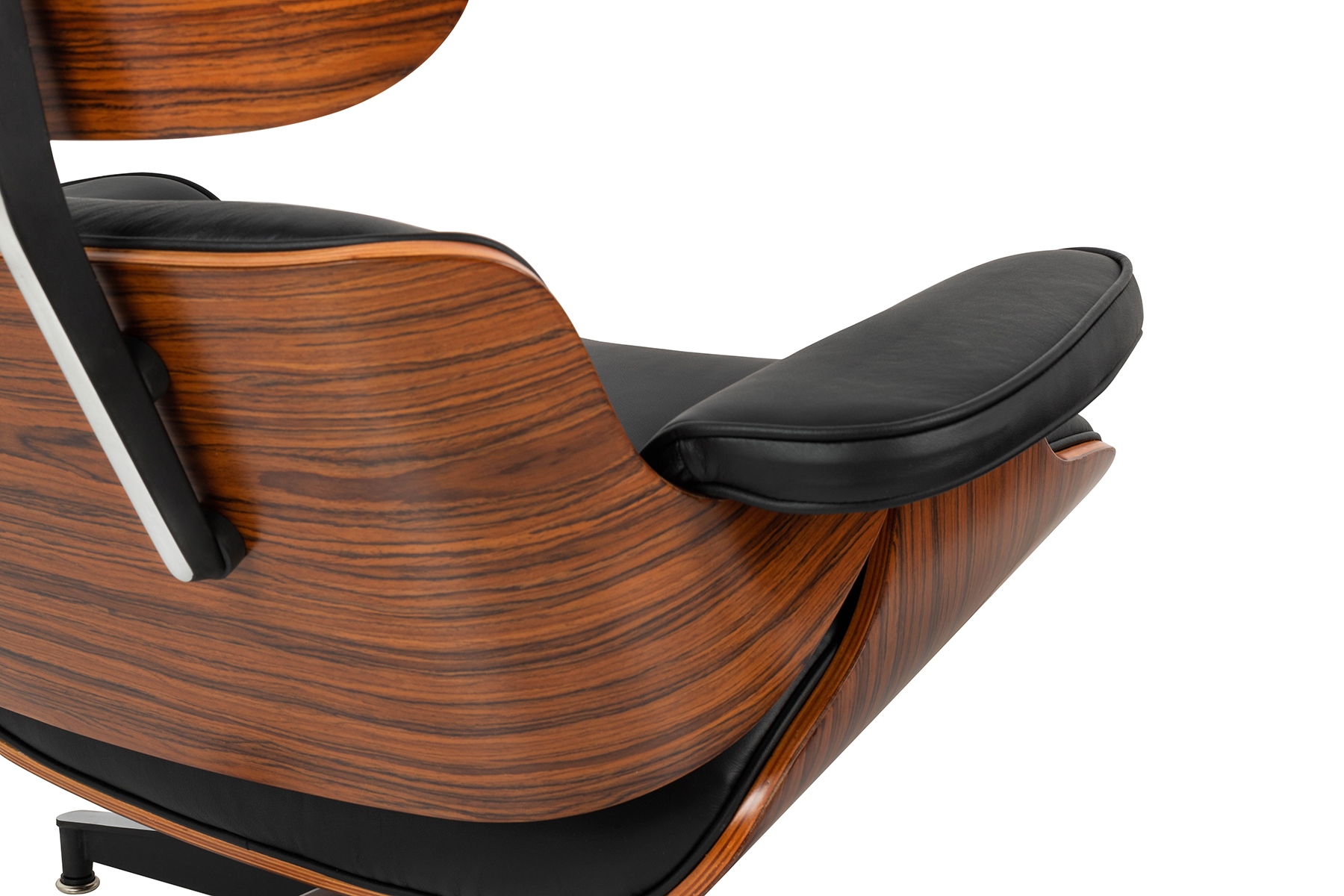 Fotel LOUNGE HM czarny / róża z podnóżkiem - obrazek 12