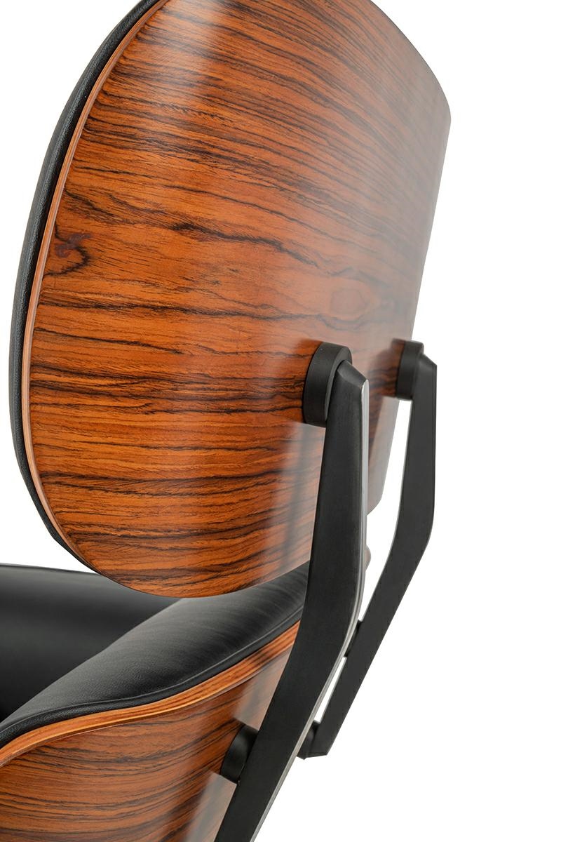 Fotel LOUNGE HM czarny / róża z podnóżkiem - obrazek 15