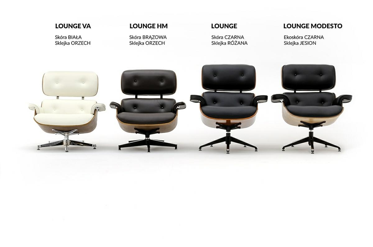 Fotel LOUNGE HM czarny / róża z podnóżkiem - obrazek 18