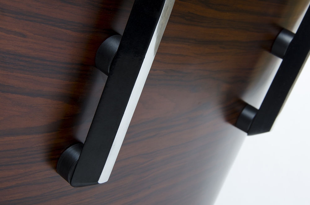 Fotel LOUNGE czarny / orzech - skóra naturalna - obrazek 5