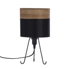 SMALLY LAMPA STOŁOWA CZARNY 1X40 E14 ABAŻUR CZARNY+ORZECHOWY