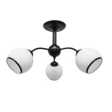 MARINEN LAMPA WISZĄCA CZARNY 3X40W E27 KLOSZ BIAŁY Z OBWÓDKĄ