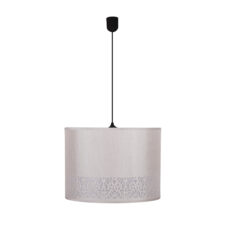 Arabesca lampa wisząca czarny 33x33x24 1x60W E27 abażur brązowy