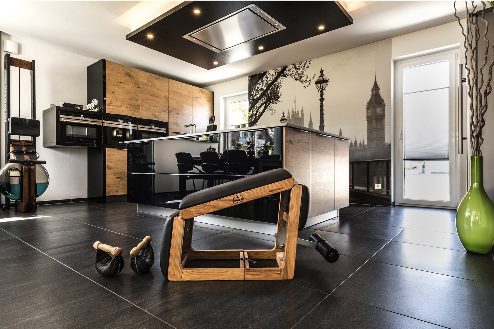 Ławka do ćwiczeń NOHRD TriaTrainer Shadow Buk Skóra - obrazek 7