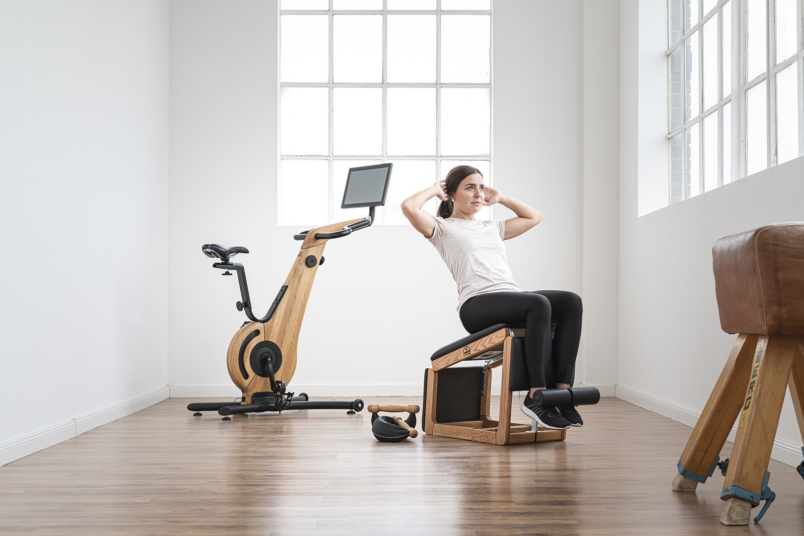 Ławka do ćwiczeń NOHRD TriaTrainer Shadow Buk Skóra - obrazek 12