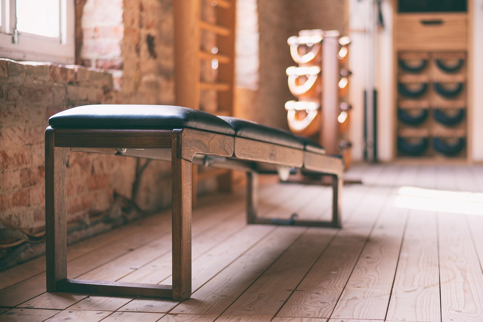 Ławka do ćwiczeń NOHRD TriaTrainer Shadow Buk Skóra - obrazek 17