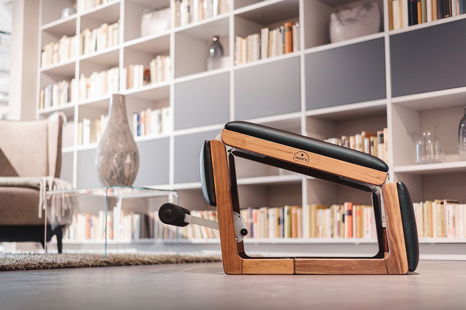 Ławka do ćwiczeń NOHRD TriaTrainer Shadow Buk Skóra - obrazek 19