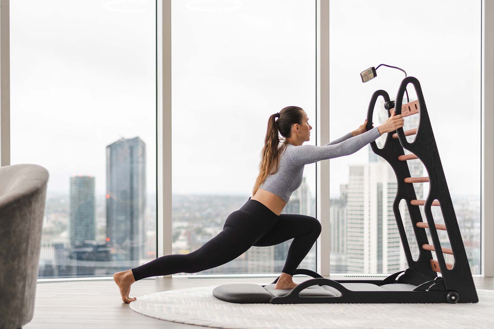 Drabinka do rozciągania NOHRD Elasko Oxbridge Wiśnia Skóra - obrazek 10