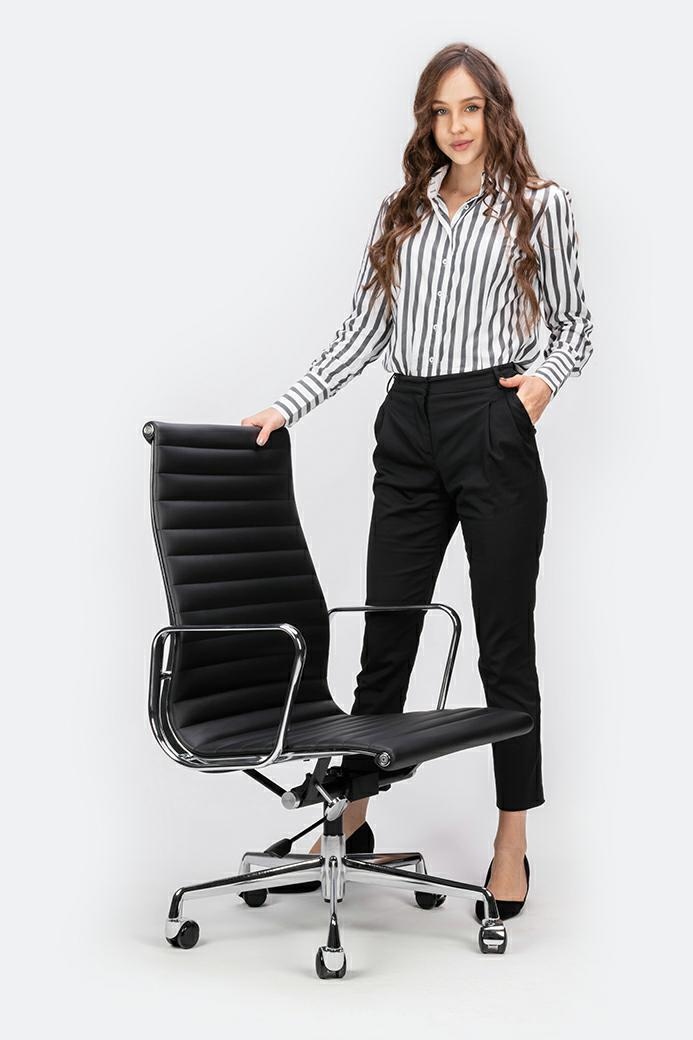 Fotel biurowy AERON PRESTIGE PLUS czarny - skóra naturalna, aluminium - obrazek 19