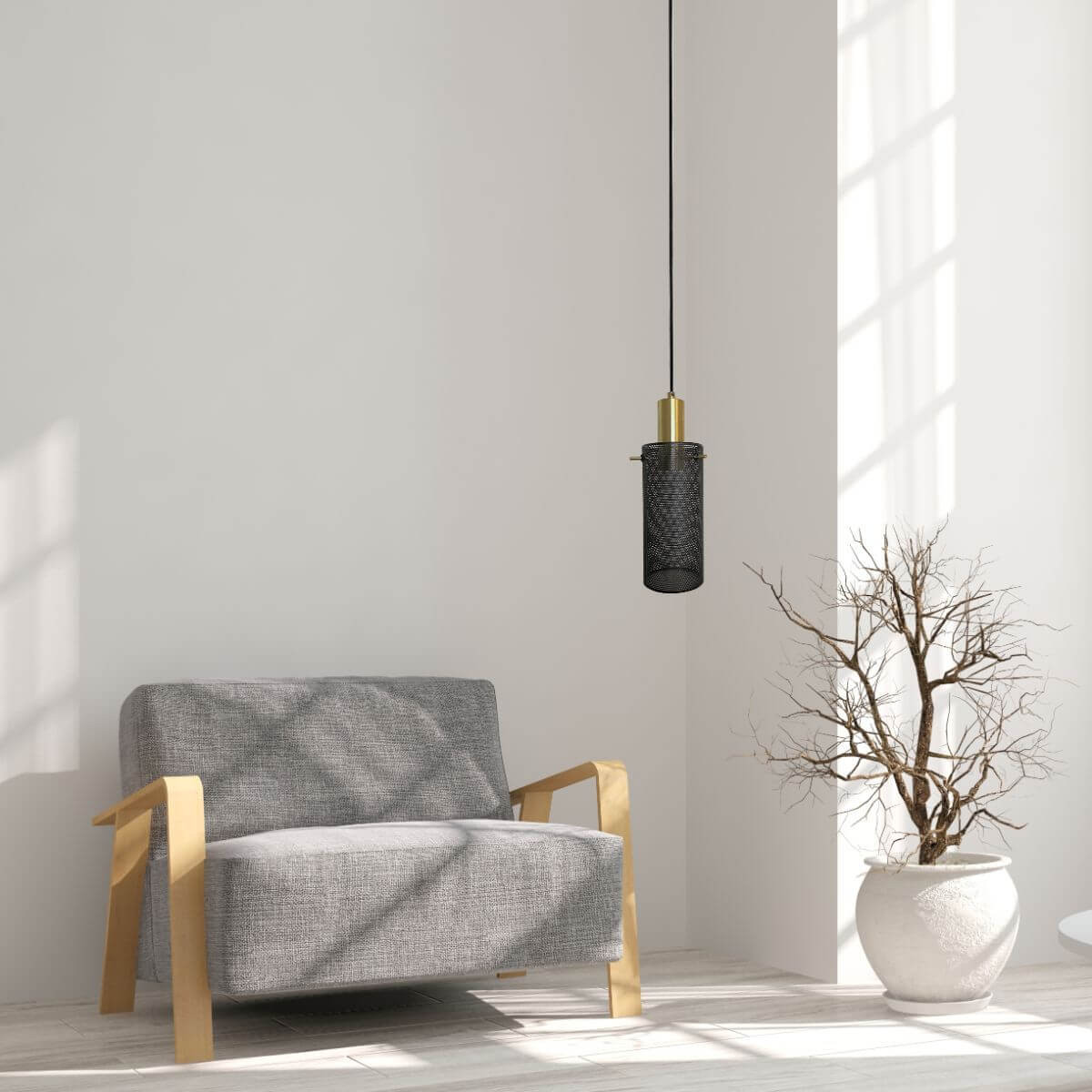 Lampa wisząca Tirana 1 czarna 1xE27 - obrazek 3