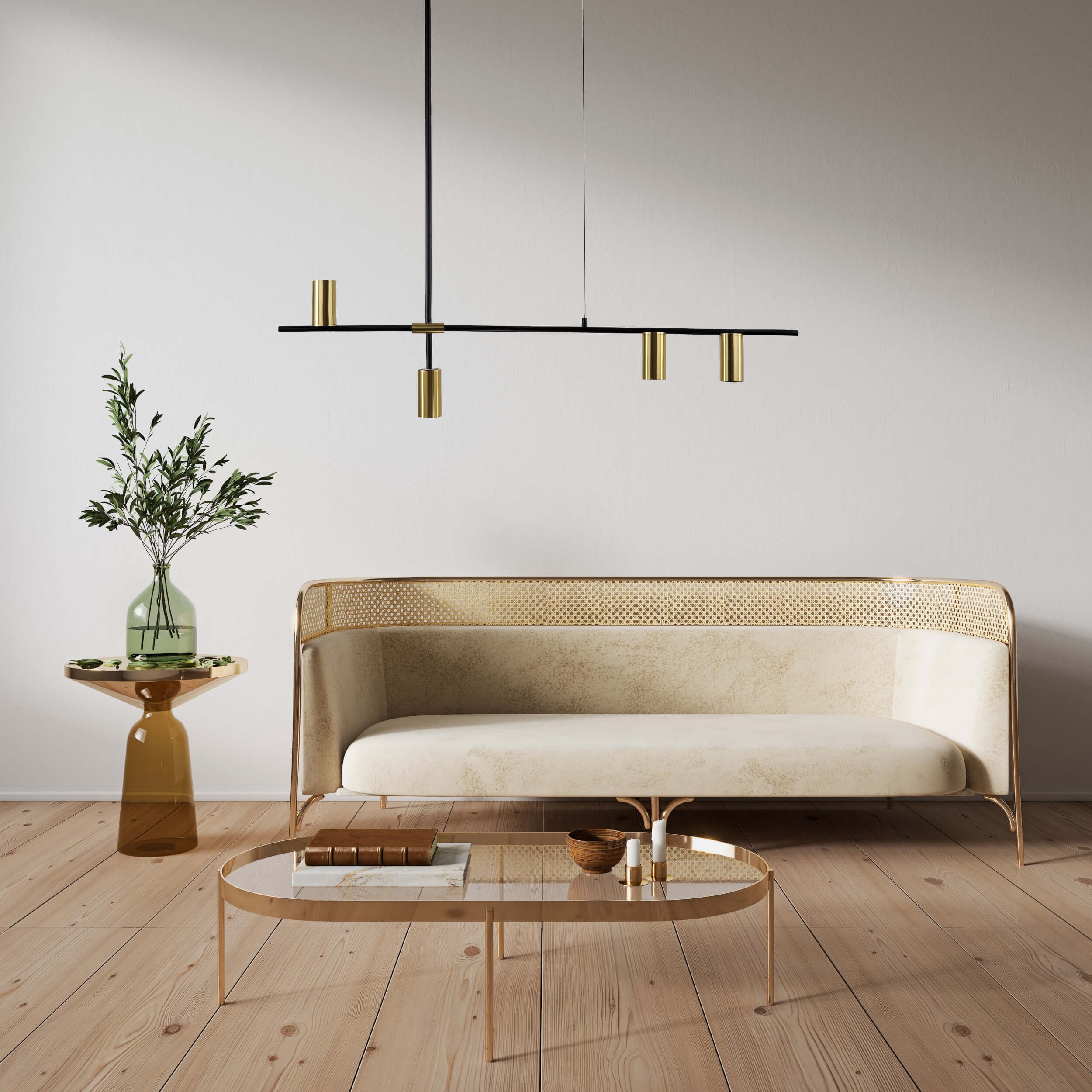 Lampa wisząca Arizona czarno - złota 4xGU10 - obrazek 3