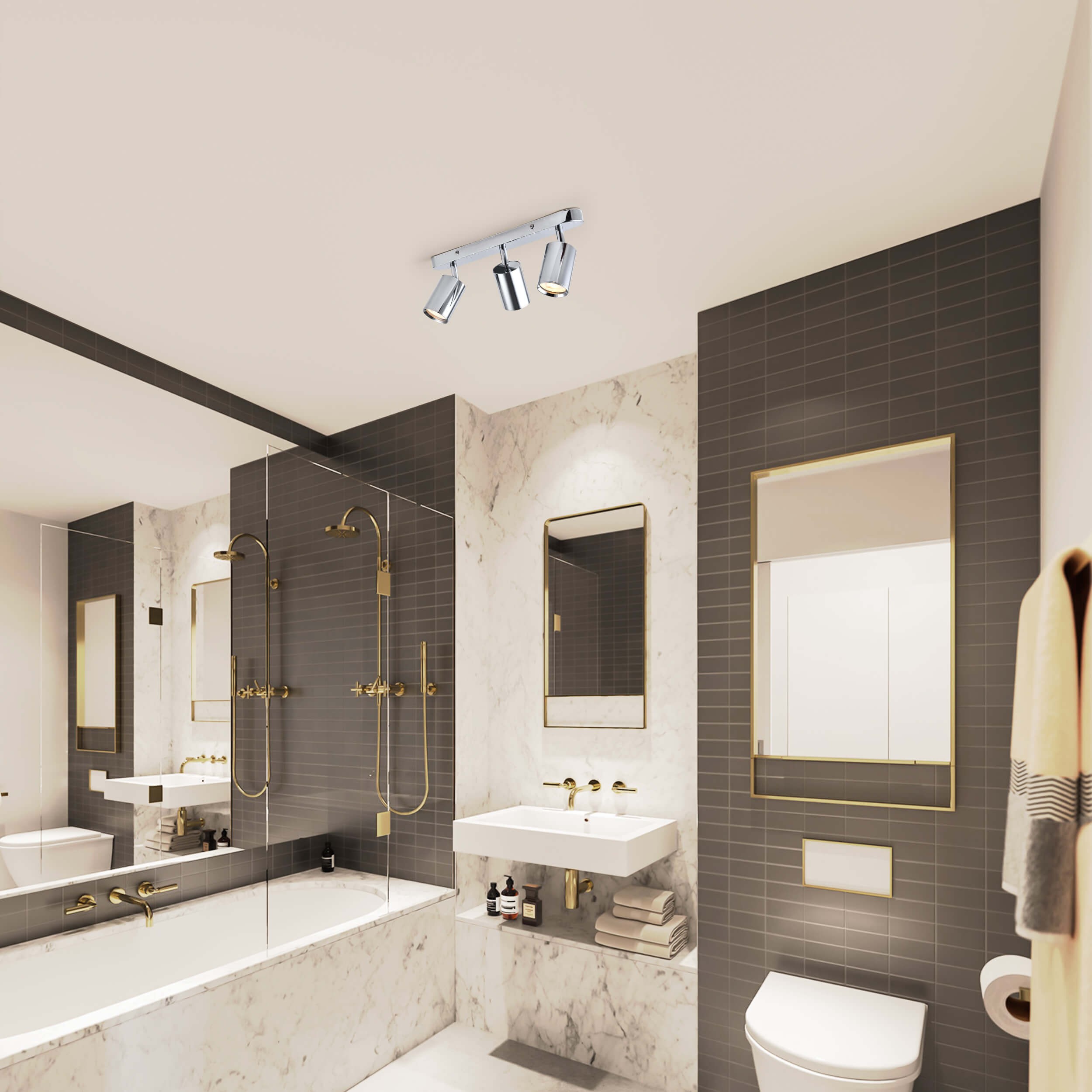 Zestaw reflektorów spot Belize chrom IP44 3xGU10 - obrazek 3