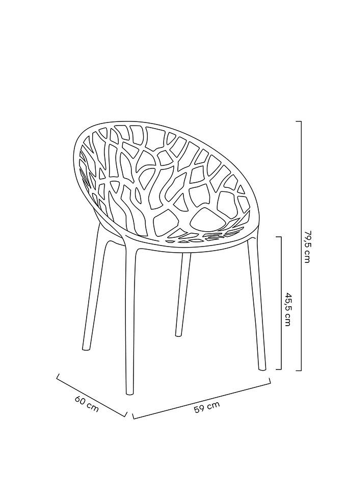 Krzesło KORAL amber - poliwęglan - obrazek 10