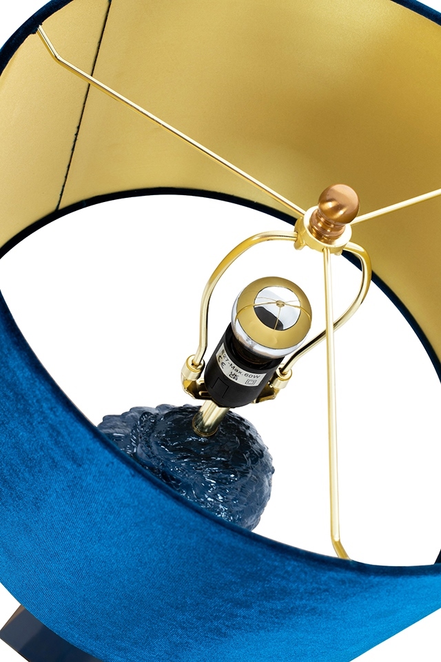 KARE lampa stołowa PARROT 84 cm niebieska - obrazek 7