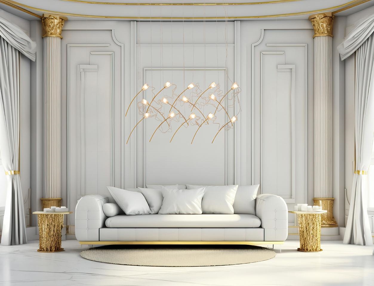 MOOSEE lampa wisząca TULIPPE 14 LINE złota - obrazek 9