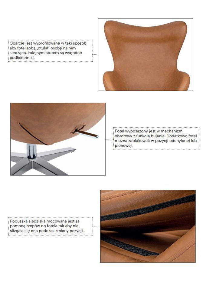 Fotel Egg szeroki fotel velvet musztardowy – przytulny fotel z wełny, stalowa podstawa - obrazek 7