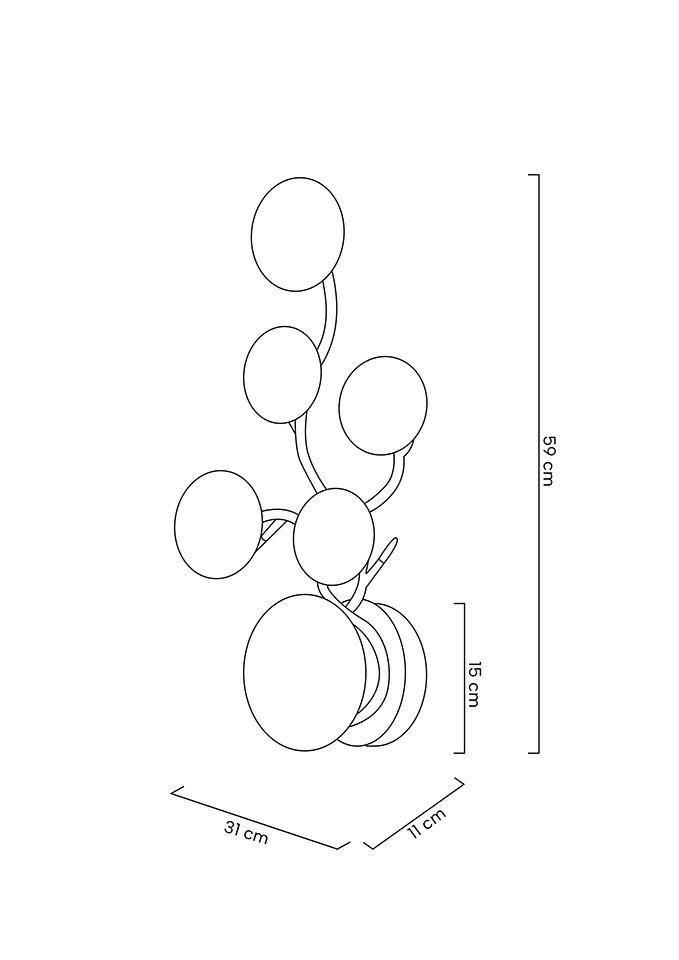 MOOSEE lampa ścienna LIRIO 6 złota - obrazek 10