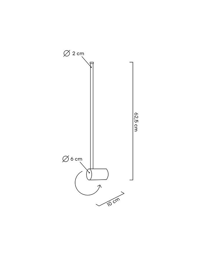 MOOSEE lampa ścienna OMBRE 60 biała - obrazek 6
