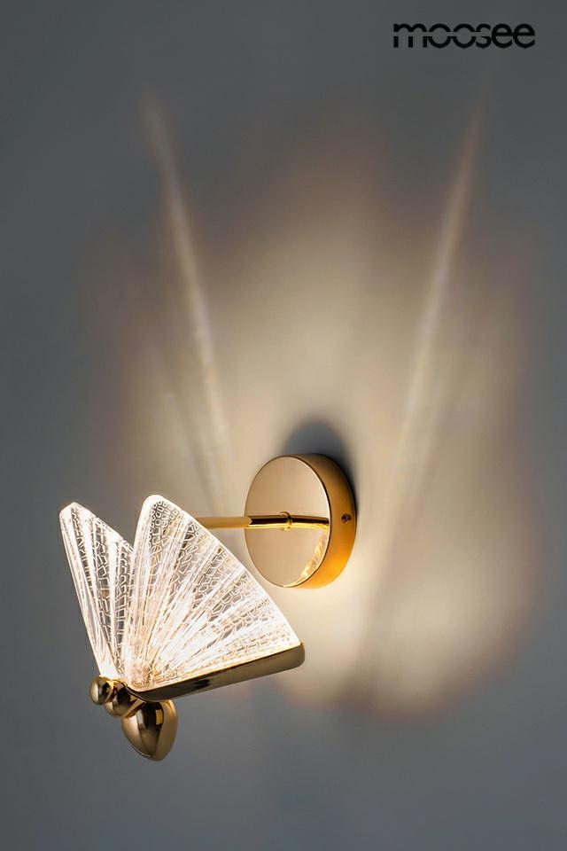 MOOSEE lampa ścienna BUTTERFLY S złota - obrazek 3