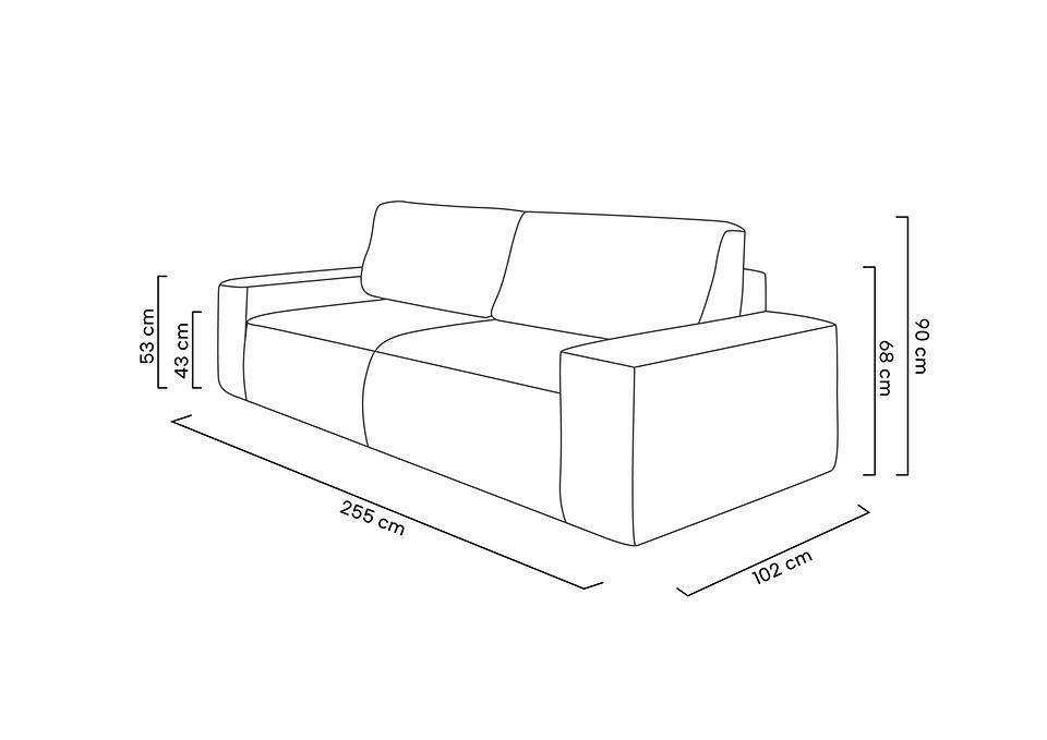 Sofa PILLOW z funkcją spania - II grupa tkanin - obrazek 15